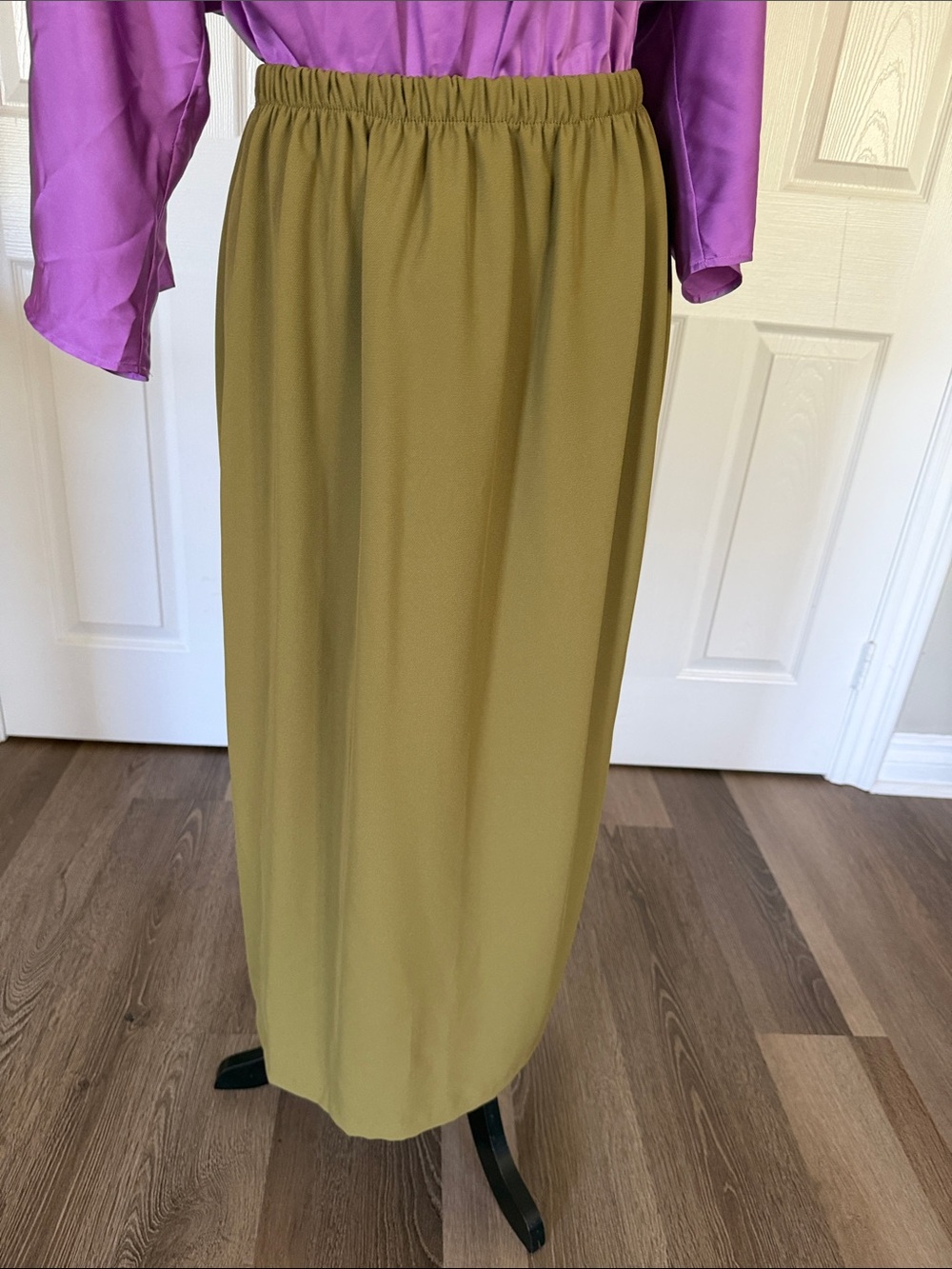 Vintage Chartreuse green  Maxi Skirt